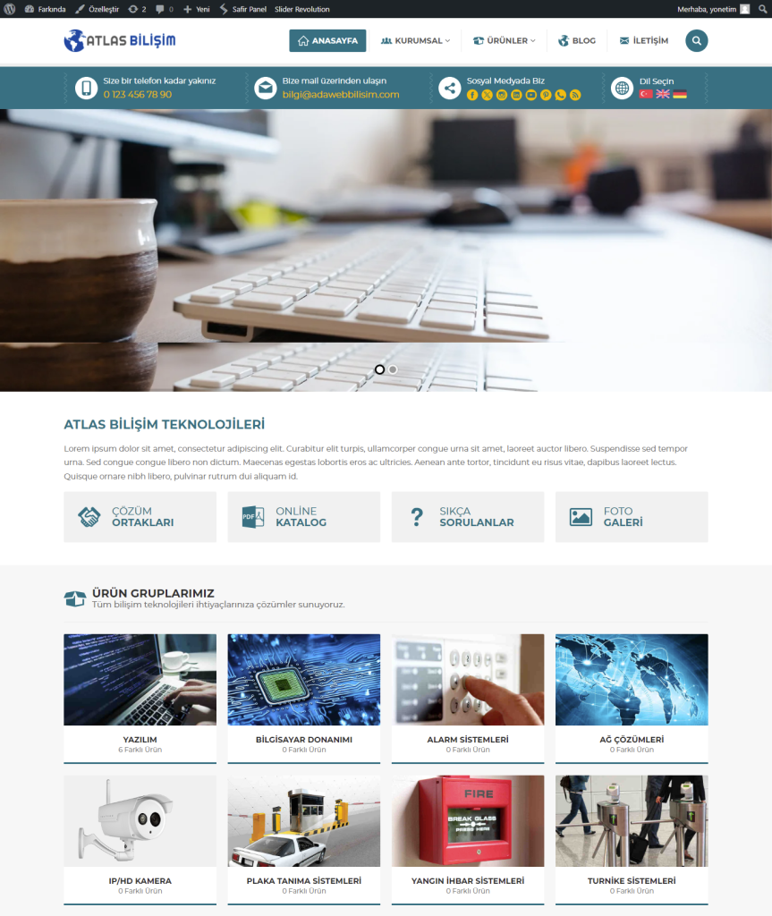 Atlas Bilişim Web Sitesi