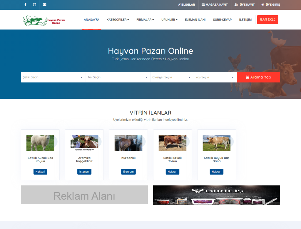 hayvanpazari web Sitesi