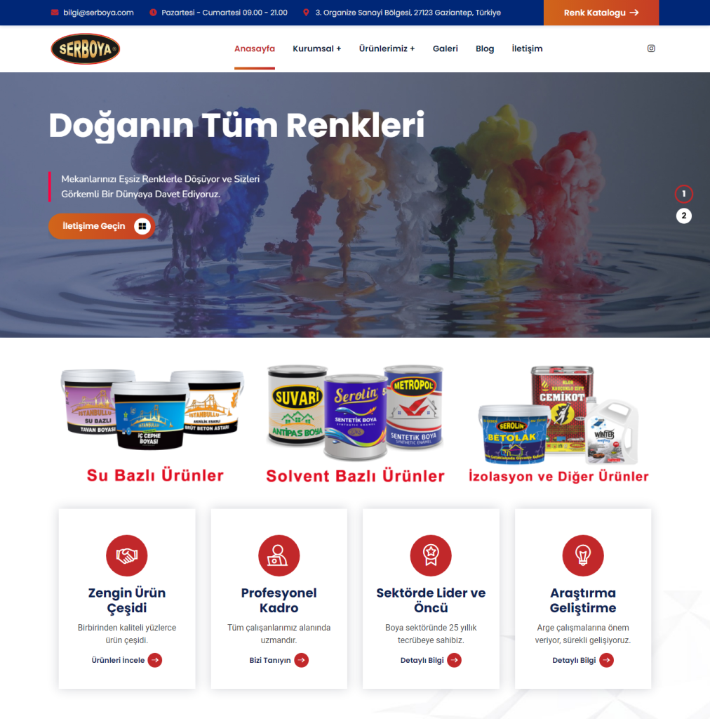 Serboya Firması Web Sitesi