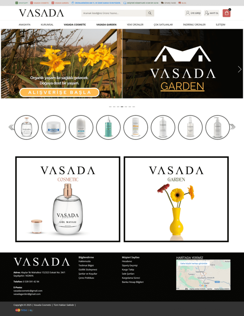 Vasada Kozmetik E-Ticaret Sitesi